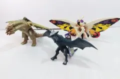 白亜紀型キングギドラ&モスラ 2002&ギャオス ハイパー ソフビ3体セット