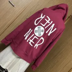 nier clothing 裏ベロアウサギ刺繍ジップパーカー