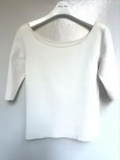 【美品】Noble デコルテハーフスリーブニットのサムネイル