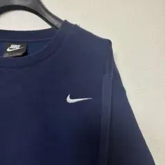 NIKE Nike スウェット 刺繍ロゴ ネイビー L
