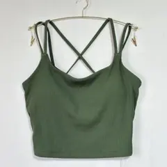 【未使用品】NERGY ナージー クロスストラップ ブラトップ M カーキ