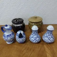 陶器製　調味料入れ　６点セット
