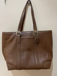 コーチ　トートバック　6491 大容量　A4◎　ブラウン茶色　カード付き