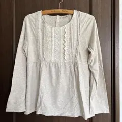 sm2 サマンサモスモス ＊ キナリ色カットソー　レース　長袖