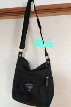 マリメッコ marimekko ショルダーバッグ ブラック　黒　レディース