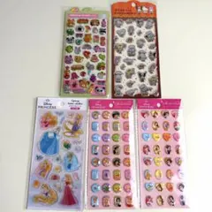 新品未使用　キャンドゥ　サンリオ　ぷくっとシール　プリンセス　ストーンシール