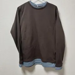 しまむら ブラウン 長袖カットソー レイヤードスタイル L SUNNYHOUSE