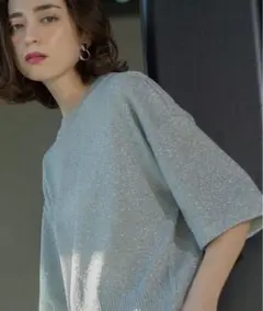 OPAQUE.CLIP ラメハーフスリーブトップスのサムネイル