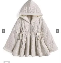 GRL ファーフードサイドリボンキルティングラインコート[kd128]