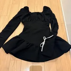 Darich ダーリッチ スクエアネックギャザーミニワンピース