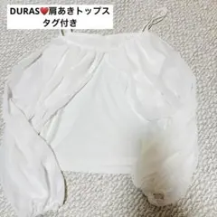 DURAS　デュラス　肩開き　シフォントップス　ホワイト　セクシー　女性　ギャルのサムネイル