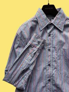 美品✨ ポールスミス マルチカラー ストライプ ドレスシャツ M 長袖　日本製