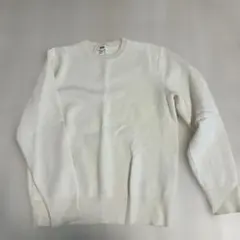 【美品】UNIQLO ウォッシャブルミラノリブクルーネックセーター　ホワイト　S