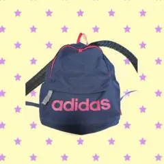 adidas ネイビー ロゴ リュック　y2k