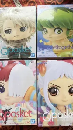 フィギュア 4体セットQposket うる星やつら　テン　ブリーチ　ワンピース