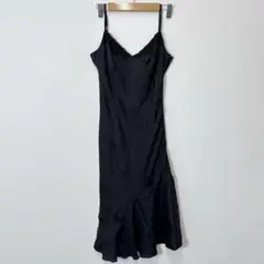 Le souk キャミワンピース　シルク混　ロング　ドット柄　36サイズ　日本製のサムネイル
