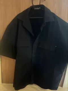 ナ*オ様 ZARA M 半袖襟付きトップス　半袖　ブラック