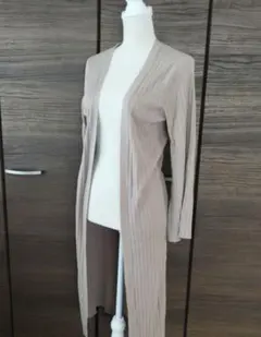 美品☆BABYLONEバビロン袖スリットロングカーディガン ブラウンのサムネイル