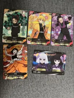 鬼滅の刃 日輪バトルスラッシュ R トレーディングカード 5枚セットのサムネイル