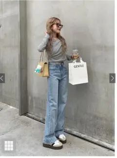 ワイドフレアデニム デニム