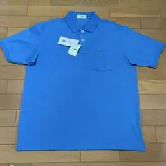 新品未使用CROCODILE ポロシャツ　半袖　ブルー　タグ付
