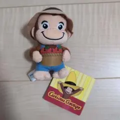 おさるのジョージ　ぽってりマスコット　オーバーオール