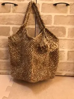 グラニースクエアボトムバッグ＊かぎ針編みハンドメイド