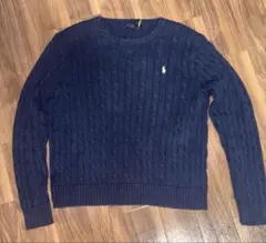 Polo Ralph Lauren ネイビー ケーブル編み セーター XL