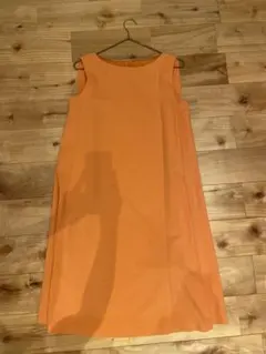 KUMIKYOKU ノースリーブ ワンピース サイズ1 オレンジ
