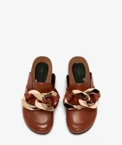 JW Anderson チェーン レザー ローファー ブラウン 36のサムネイル
