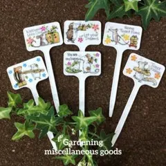 ガーデンピック（小動物 ねずみ）デコパージュ　ペット　花柄　北欧雑貨　園芸雑貨のサムネイル