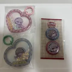 【9/20まで】王冠缶バッジセット　グリッターアクリルブロック