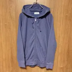 【BROWNY】ブラウニー　ジップアップパーカー　スウェット　青紫　Lサイズ