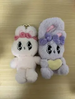 エスターバニー ぬいぐるみキーホルダー　ハートハグマスコット ぬいぐるみ 紫