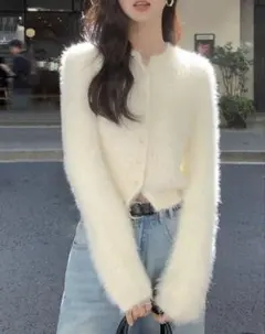 カーディガン ホワイト