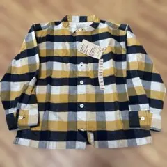 無印良品　チェック柄長袖シャツ 120cm