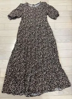 ZARA 花柄ロングワンピース 半袖