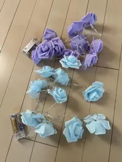 青紫バラ型LEDライト