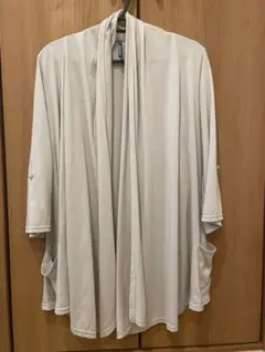 gaminerie ライトグレー 7部丈カーディガン Mサイズ