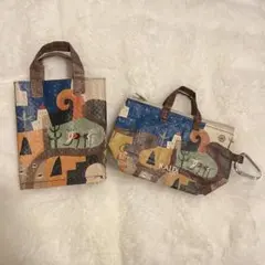 カルディ　伝説柄　ミニエコバッグ　2個セット