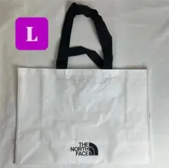 【超特価】ノースフェイス　ホワイト　エコバッグ　ショッピングバッグ　Lサイズ