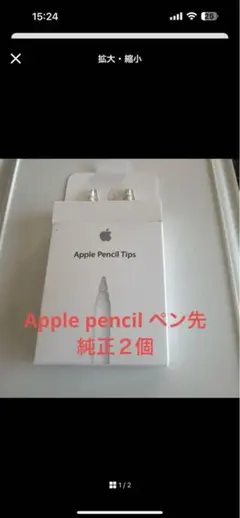 Apple Pencil Tips 交換用チップ 2本 純正
