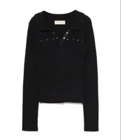 andmary Lindsay logo tops ブラック