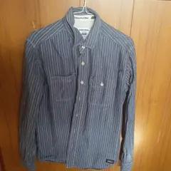 最終値下げセール開催！Dickiesストライプデザイン 長袖デニムシャツ