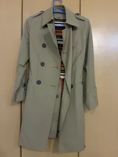 ベージュ ダブルブレスト トレンチコート 古着