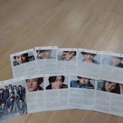 SnowMan　カレンダー２０２５ インタビュー　Q&A　LOOK ステッカー