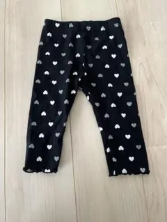 ハート柄フリルパンツ 80サイズ　ベビー　どっちもせいかい　黒　ブラック　ズボン