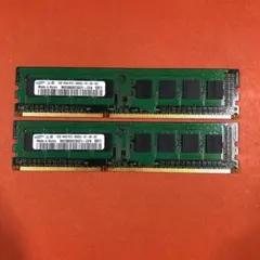 デスクトップPC用メモリ　SAMSUNG PC3-8500U 1GBx2枚