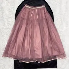 フランシュリッペ　franche lippee チュールフレアスカート　ピンクのサムネイル