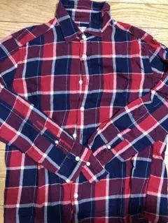 値下げGLOBAL WORK 長袖シャツ M 赤・紺チェック